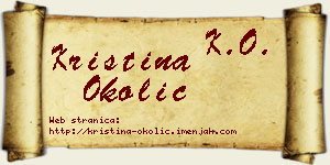 Kristina Okolić vizit kartica